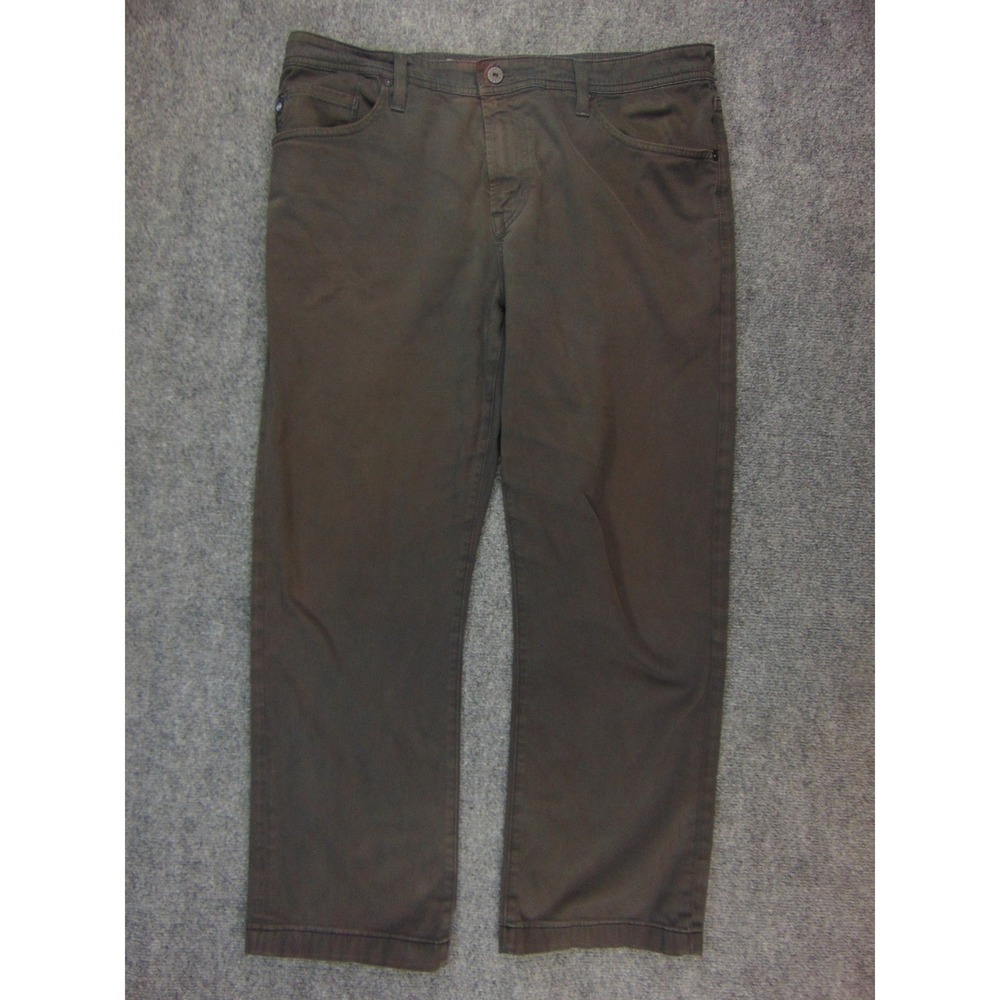 AG Adriano Goldschmied Pants Mens 37x30 The Protege Brown Straight Leg Gorp